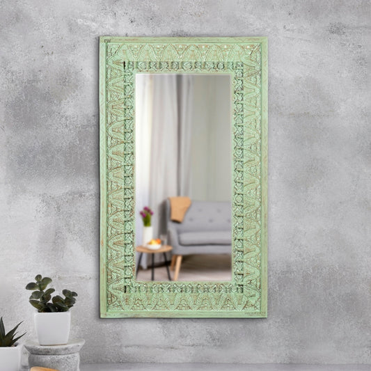 Otter Mirror Frame (Green Ela Distress)