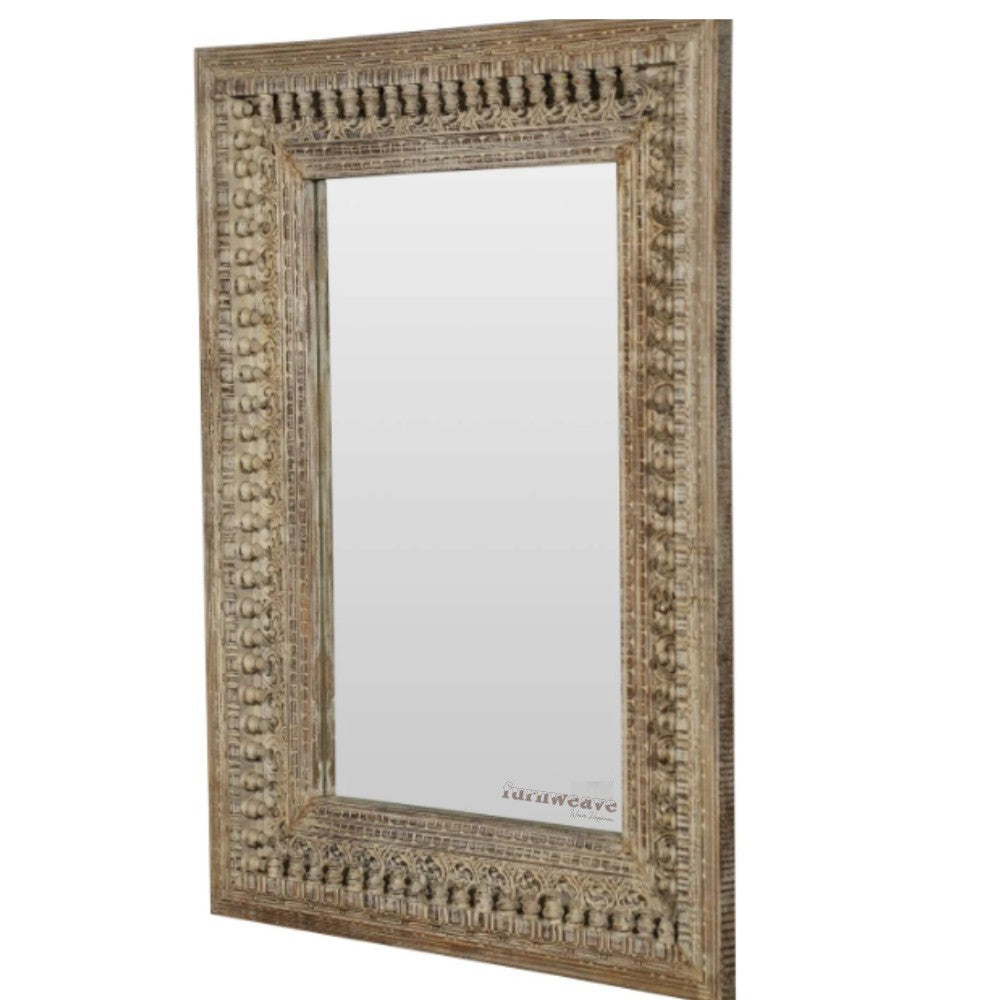 Wooden Mirror Frame Online | Wooden Carved Mirror Frame | Jharokha Mirror Frame | Furnweave