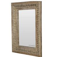 Wooden Mirror Frame Online | Wooden Carved Mirror Frame | Jharokha Mirror Frame | Furnweave