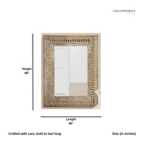 Uuvo Wooden Carved Wall Mirror Frame (Brown Distress)