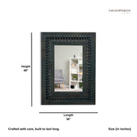 Uuvo Wooden Carved Wall Mirror Frame (Antique Green)