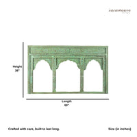 Kani Wooden Mirror Frame (Light Green Distress)