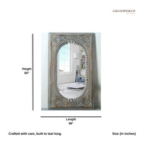 Ania Wooden Mirror Frame (Grey Distress)