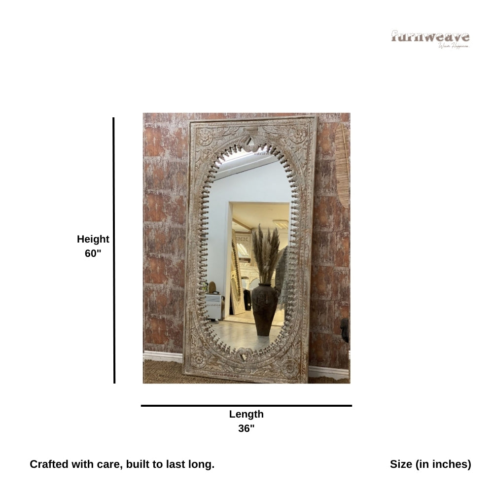 Ania Wooden Mirror Frame (Brown Distress)