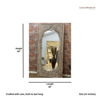 Ania Wooden Mirror Frame (Brown Distress)