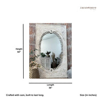 Ania Wooden Mirror Frame (White Distress)