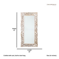 Yuko Wooden Large Mirror Frame A(White Distress)