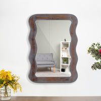 Jevar Wooden Premium Solid Wood Mirror Frame (Grey Distress)