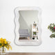 Jevar Wooden Premium Solid Wood Mirror Frame (White Antique)