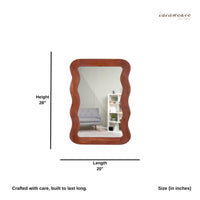 Jevar Wooden Premium Solid Wood Mirror Frame (Brown Distress)