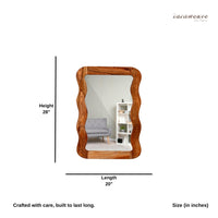 Jevar Wooden Premium Solid Wood Mirror Frame (Natural)