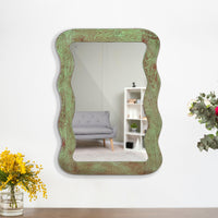 Jevar Wooden Premium Solid Wood Mirror Frame (Ela Texture)