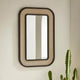 Vivae Wooden Wicker Mirror Frame (Black) | Wooden Mirror Frame | Rattan Mirror Frame | Solid Wood Furniture Online | Furnweave