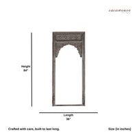Laye Wooden Carved Antique Large Mirror Frame (Grey Distress)