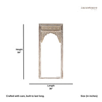 Laye Wooden Carved Antique Large Mirror Frame (White Distress)