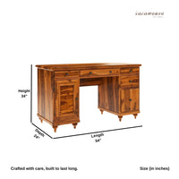 Ajinto Wooden Study Desk (Honey)