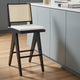 Yina Wooden Rattan Bar Chair (Black)