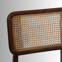 Jhom Wooden Rattan High Chair (Teak)