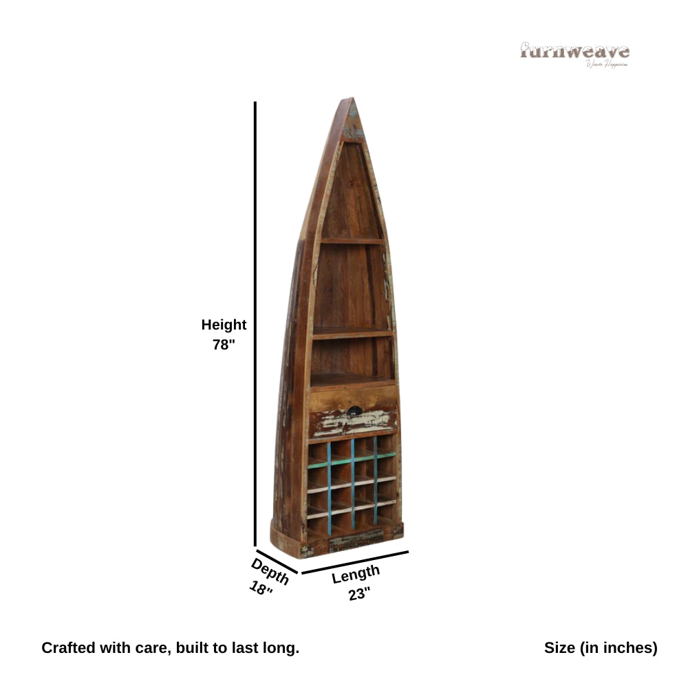 Boat Wooden Rustic Bar unit