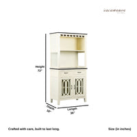 Sevin Wooden Bar Cabinet (Cream)