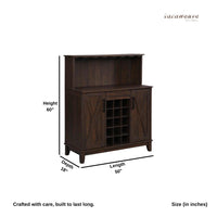 Jeken Wooden Bar Unit (Dark Walnut)