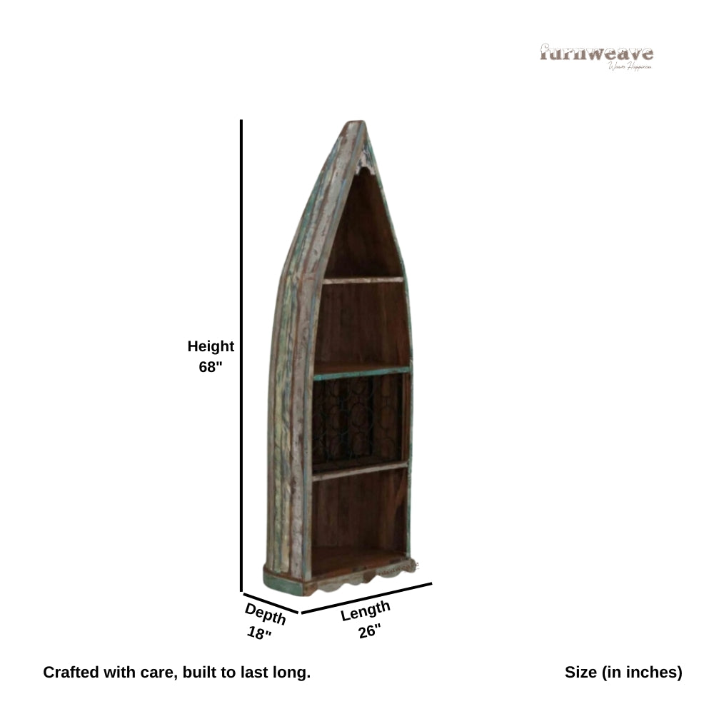 Boat Wooden Rustic Bar unit with ring stand