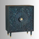 Aerka Wooden Carved Storage Unit (Indigo Antique) | Solid Wood Cabinet | Wooden Storage Cabinet | Wooden Cabinet | Carved Cabinet | Carved Furniture | Solid Wood Furniture Online