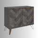 Uvena Wooden Two Door Cabinet (Grey Distress) | Wooden Sideboards Online | Cabinet Sideboard | Solid Wood Furniture Online | Furnweave