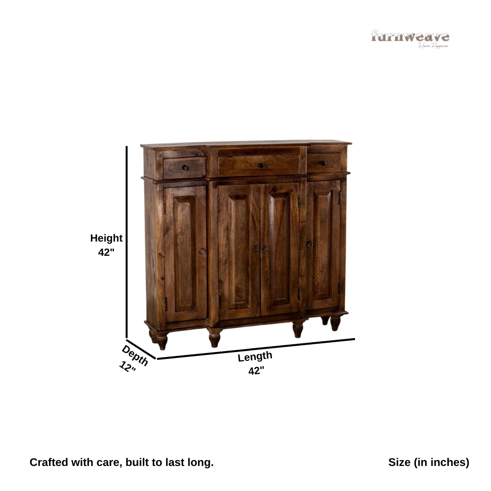 Harvey Wooden Cabinet Storage Unit (Walnut)