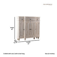 Harvey Wooden Cabinet Storage Unit (White Distress)
