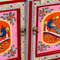 Tika Wooden Handpainted Storage Cabinet (Design1)