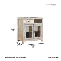 Alife Wooden Cabinet for Storage (Grey Distress)