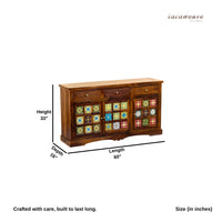 Siras Wooden Sideboard Cabinet (Teak)