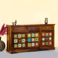 Siras Wooden Sideboard Cabinet (Teak)