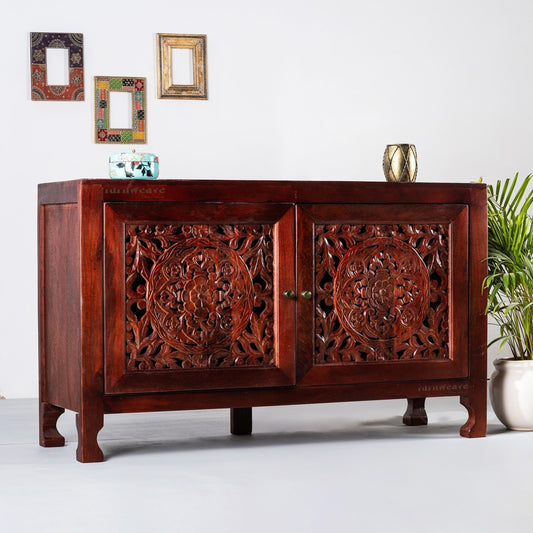 Yepa Wooden Cabinet for Storage (Mahogany)