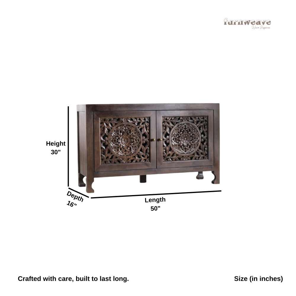Yepa Wooden Cabinet for Storage (Walnut)