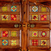 Chokat Wooden Tradtional Crockery Storage Unit (Teak)
