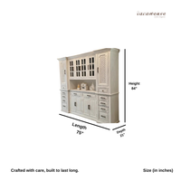 Wasi Wooden Crockery Unit Storage (White Distress)