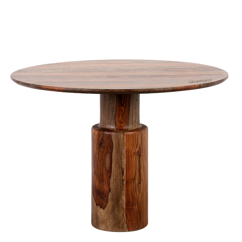 Gari Wooden Round Dining Table (Grey Brown)