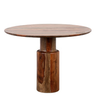 Gari Wooden Round Dining Table (Grey Brown)