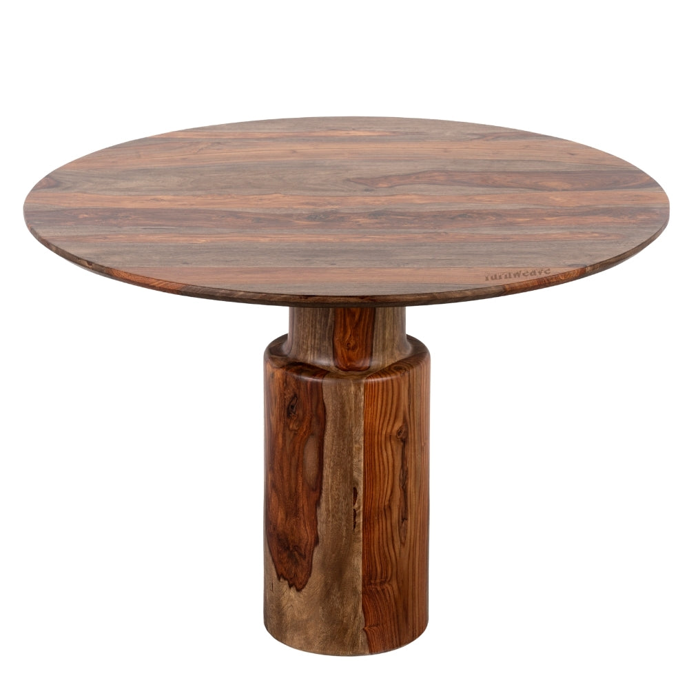 Gari Wooden Round Dining Table (Grey Brown)