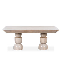 Samte Wooden Dining Table (Cream Distress)