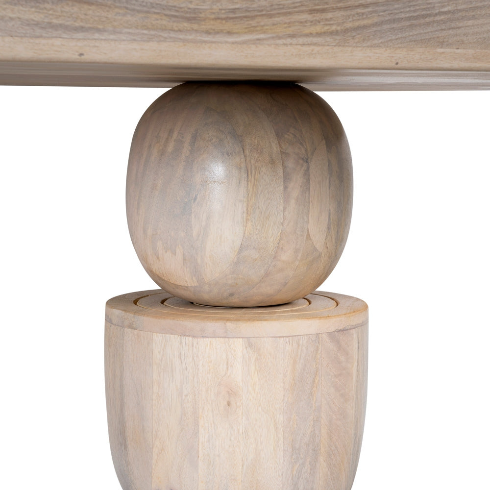 Samte Wooden Dining Table (Cream Distress)