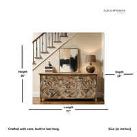 Krista Wooden Rustic Sideboard (Rustic Brown)