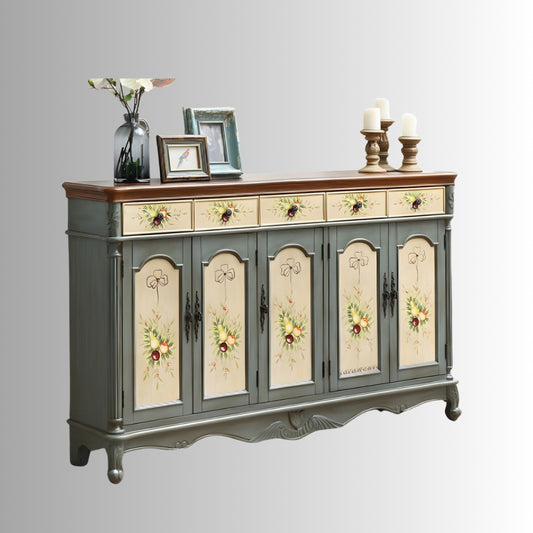 Kumkum Wooden Handpainted Storage Sideboard