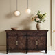 Onav Wooden Carved Storage Crockery Unit (Walnut)
