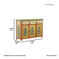 Khusb Wooden Handpainted Sideboard