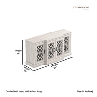 Sifa Wooden Designer Modern Sideboard (Light Grey)