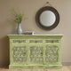 Kenta Wooden Sideboard for Storage (Light Green Distress)