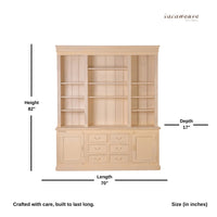 Revek Wooden Book Shelf Cupboard (Cream)